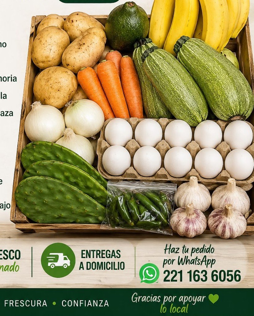 Despensa Económica con plátano, papa, zanahoria y más
